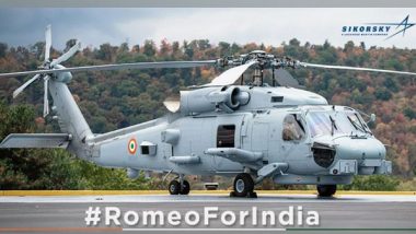 American Firm Lockheed Martin Shares First Picture of MH-60 Romeo Multirole Helicopter for Indian Navy