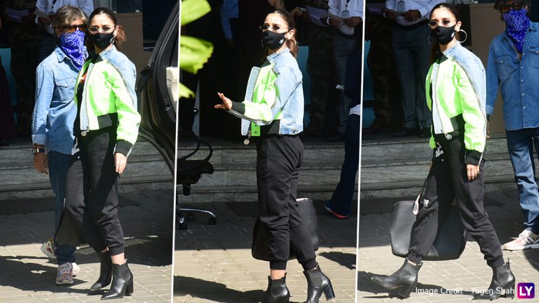 Alia Bhatt Jets Off From Mumbai to RRR Shoot in Hyderabad and Her Airport Look is On Point (See Pics)