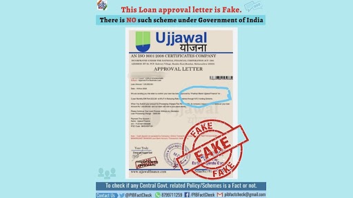 Govt Granting Loan Under ‘Pradhan Mantri Ujjawal Finance Yojana’ and Asking for Rs 3,200 As Processing Fee? PIB Fact Check Reveals Truth Behind Fake Approval Letter