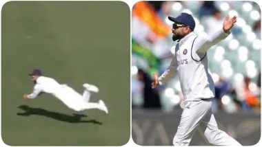 Virat Kohli Grabs a Flying Catch to Dismiss Cameron Green During India vs Australia, 1st Test 2020-21 (Watch Video)