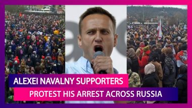 Alexei Navalny Supporters Protest His Arrest Across Russia In Freezing Cold, Throw Snowballs At Police