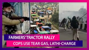 Tractor Rally: Farmers Break Barricades, Cops Use Tear Gas, Lathi-Charge Amid Republic Day Celebrations