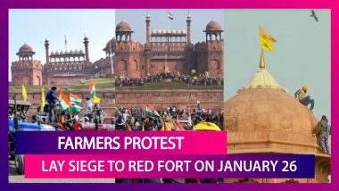 Farmers' Tractor Rally Devolves Into Siege Of Red Fort: Protesters Hoist Sikh Flag Nishan Saheb