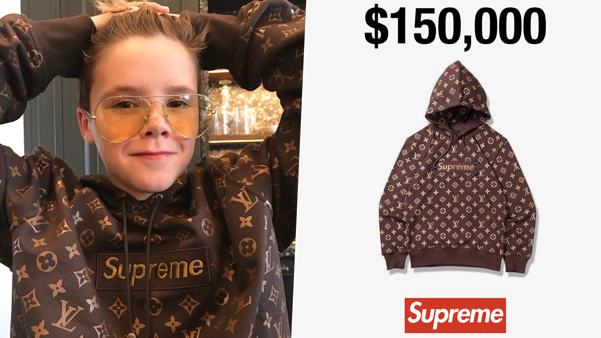 Ovrnundr on X: Supreme x Louis Vuitton “Brown” 1 of 1 hoodie is being sold  by @CruzBeckham gifted to him by Kim Jones only the “Red” colourway was  released to the public.