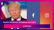 Donald Trump&rsquo;s Facebook, Instagram Accounts Suspended Till The President's End Of Term; Allowed Back Onto Twitter