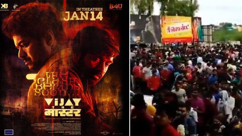 Master: Fans Overcrowd Cinema Halls for Thalapathy Vijay, Vijay Sethupathi Movie (Watch Video)