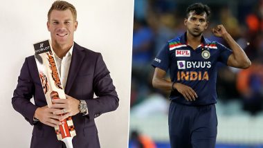 David Warner Praises Sunrisers Hyderabad Teammate T Natarajan, Says 'He Has Skills to Succeed but Not Sure Whether He Can Do It Regularly in Tests'