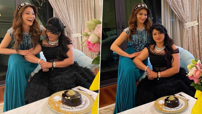 Urvashi Rautela Celebrates Mother’s Birthday with Love, Cuts the Cake with Mommy 
