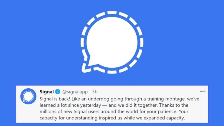Signal Is Back! After Facing Technical Glitch for Over a Day, Messaging Service Restores Its Operations, Thanks Users Around the World for Their ‘Patience’