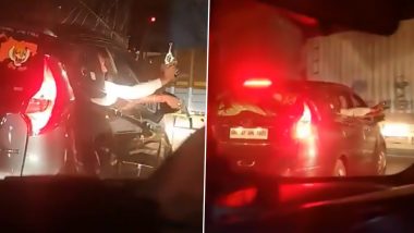 AIMIM MP Imtiaz Jaleel Shares Video of 2 Men Waving Guns at Mumbai-Pune Expressway on Social Media, Calls Them ‘Shiv Sainiks’