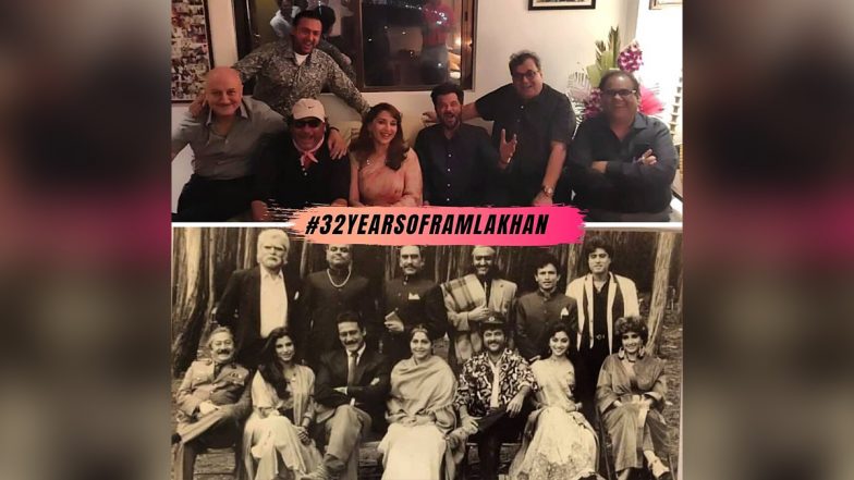 #32YearsOfRamLakhan: Madhuri Dixit Nene Recalls ‘Wonderful Memories’ by Sharing an Adorable Picture With Anil Kapoor, Jackie Shroff and Others