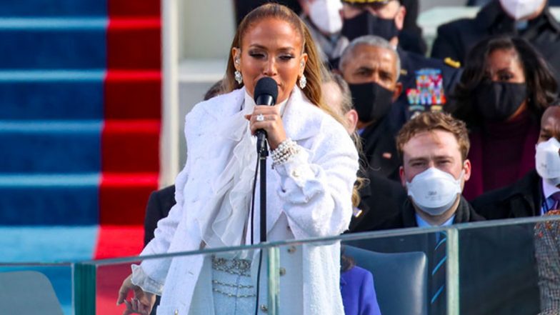 Jennifer Lopez Performs 'America The Beautiful' at Joe Biden and Kamala Harris' Inauguration 