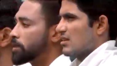 Mohammed Siraj, Indian Pacer, Gets Emotional While Singing National Anthem at Sydney Cricket Ground (Watch Video)