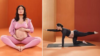 Kareena Kapoor Khan Is Serving Major Pregnancy Goals As She Strikes Some Yoga Poses for a Photoshoot (View Pics)