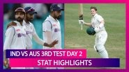 IND vs AUS 3rd Test 2021 Day 2 Stat Highlights: Steve Smith Scores Century
