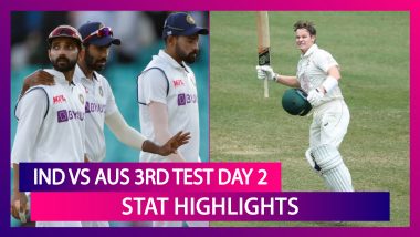 IND vs AUS 3rd Test 2021 Day 2 Stat Highlights: Steve Smith Scores Century