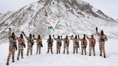 Republic Day 2021 Celebrations in Ladakh: ITBP's R-Day March with Tricolour at 17,000 Feet (Watch Video)