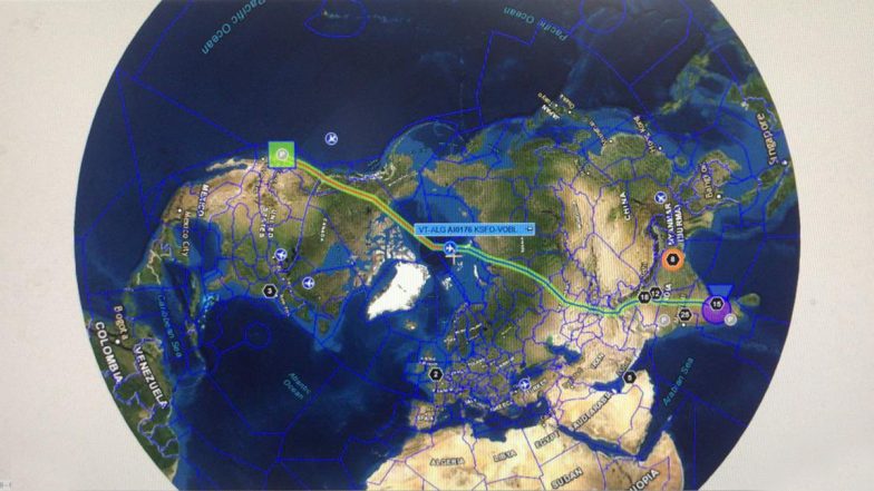 Air India's All Women Crew San Francisco-Bengaluru Flight Reaches 'Top of the World', Flies Over North Pole