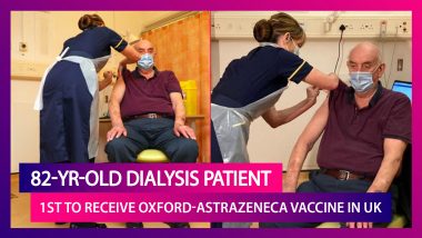 Brian Pinker, 82-Year-Old Dialysis Patient, Is First To Receive Oxford-AstraZeneca COVID-19 Vaccine In UK