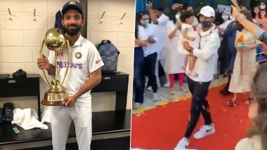 Ajinkya Rahane Gets Hero’s Welcome As He Returns Home After Test Series Win in Australia (Watch Video)