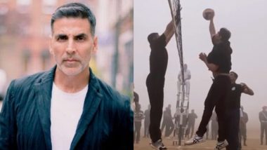 Akshay Kumar Celebrates Army Day by Meeting Some of Our Jawans and Playing Volleyball With Them (Watch Video)
