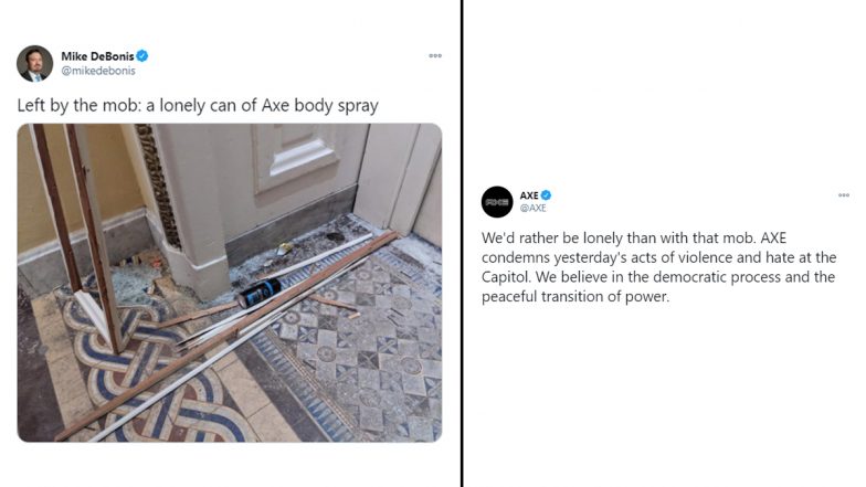 AXE's Tweet on US Capitol Protests Wins Hearts After Pic of Empty Deo Bottle From Inside Goes Viral
