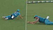 Ben Laughlin Takes Incredible One-Handed Diving Catch to Dismiss Michael Nesar During Brisbane Heat vs Adelaide Strikers Eliminator Clash in BBL 2020&ndash;21 (Watch Video)