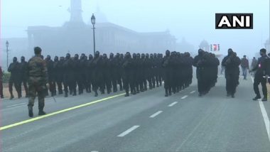 Republic Day 2021: Security Forces Carry Out Republic Day Parade Rehearsals at Rajpath in Delhi