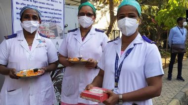 COVID-19 Vaccination Drive in Mumbai: Health Workers Cheer As Vaccines Arrive at Cooper Hospital (Watch Video)