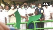 Jallikattu 2021: Tamil Nadu CM Edappadi K Palaniswami, O Paneerselvam Inaugurate Jallikattu Competition in Madurai