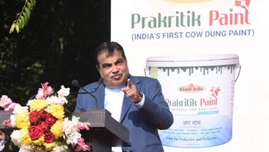 Khadi Prakritik Paint: Nitin Gadkari Launches Eco-Friendly, Non-Toxic Wall Paint Based on ‘Cow Dung’ As Its Main Ingredient