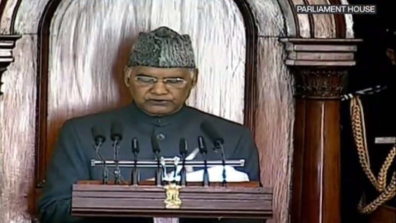 Union Budget 2021: President Ram Nath Kovind Addresses Joint Sitting Of ...