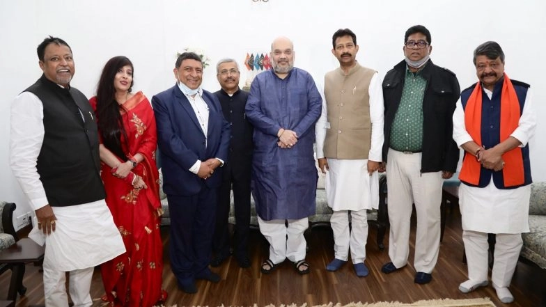West Bengal Assembly Elections 2021: Amit Shah Takes Mamata Banerjee by Surprise As 5 Trinamool Congress Leaders Join BJP