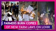 Farmers Burn Copies Of New Farm Law On Lohri In Punjab, Haryana, Delhi & Other Places