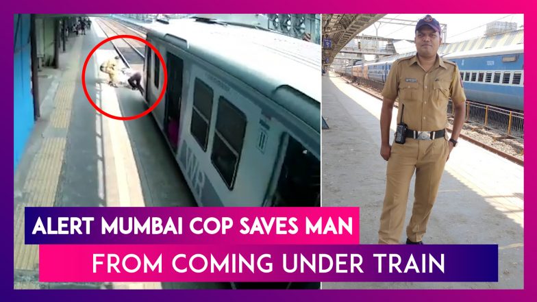 Alert Mumbai Railway Constable Saves Man From Coming Under Train In ...