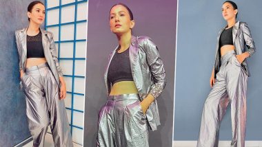 Gauahar Khan’s Metallic Power Dressing Is a Perfect Balance of Shine and Basics!