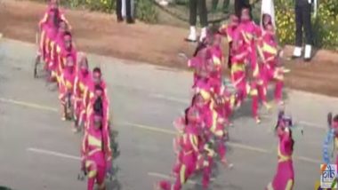 Republic Day 2021 Celebrations: Girl Students of Delhi Government Schools Enthrall Spectators at Rajpath with Dance Highlighting 'Fit India Movement'