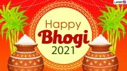 Happy Bhogi 2021 Greetings & HD Images: WhatsApp Stickers, Messages, GIFs, SMS, Quotes and Status To Wish on First Day of the Four-Day Makar Sankranti Festival