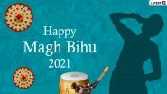 Magh Bihu 2021 Messages and Happy Bhogali Bihu Wishes: WhatsApp Stickers, Facebook Greetings, Telegram HD Images, GIFs and SMSes to Celebrate Bihu