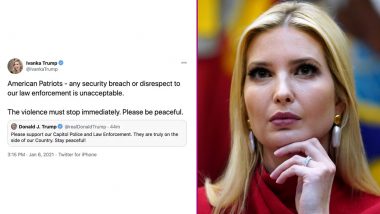 US Capitol Violence: Ivanka Trump Calls Rioters 'American Patriots', Deletes Tweet After Backlash
