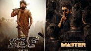 KGF Chapter 2 Meets Master: The Teaser of Yash, Sanjay Dutt Starrer to Be Played in Theatres Screening Thalapathy Vijay&rsquo;s Film