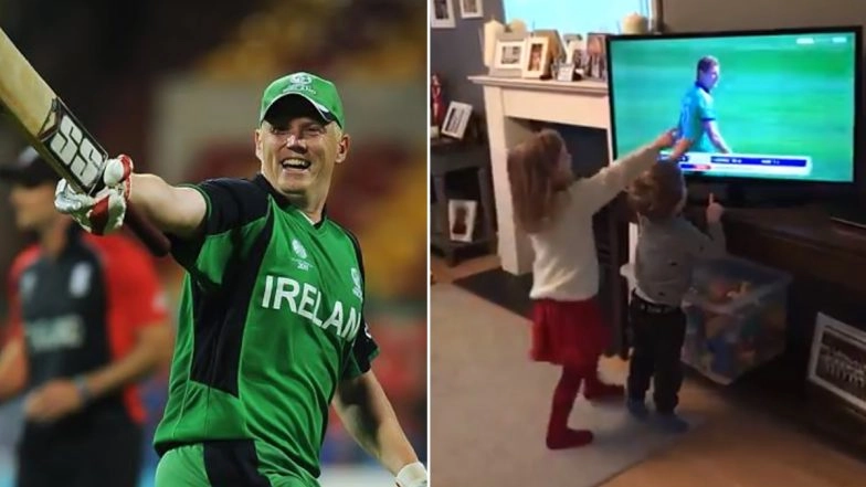 Kevin O’Brien Overwhelmed by His Childrens' Priceless Reaction After Spotting Him on TV During AFG vs IRE Live Match (Watch Video)