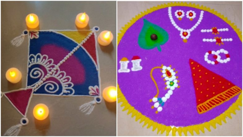 Makar Sankranti 2021 Haldi Kunku Rangoli Designs With Beautiful Pics and Video Tutorials 