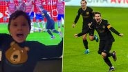 Lionel Messi&rsquo;s 5-Year-Old Son Celebrates His Wonderful Free-Kick Goal Against Granada, Wife Antonela Roccuzzo Shares Cute Video on Instagram