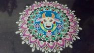 Mattu Pongal 2021 Rangoli and Muggulu Designs: Make Beautiful Pongal Pot Rangoli and Easy Kolam Patterns to Bring In Joy and Good Luck (Watch Video Tutorials)