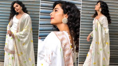 A Look at Mithila Palkar’s Effortless Charm Wearing a Hand Painted Floral Kurta Vedika M Set!