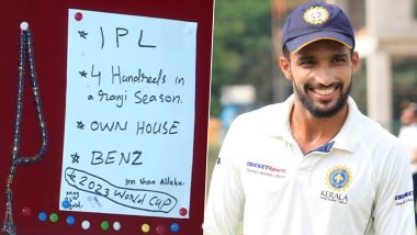 Mohammed Azharuddeen’s Bucket List: From IPL Dream to Representing India in 2023 World Cup, Kerala Sensation’s Wishes Go Viral (Watch Video)