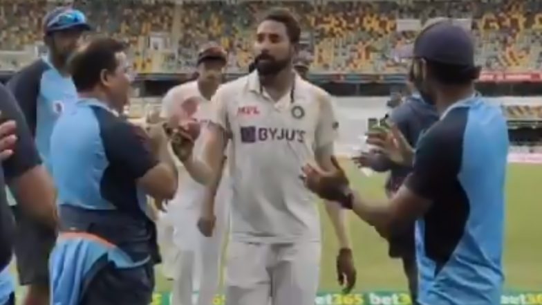 Mohammed Siraj Leads Team India Towards Dressing Room After Scalping Maiden Five-Wicket Haul in Brisbane (Watch Video)
