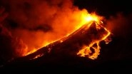 Mount Etna Volcano in Italy Erupts Spewing Out Hot Lava and Ash, Pics and Videos of Red Lava Streams From Europe's Largest Active Volcano Look Spectacularly Scary!
