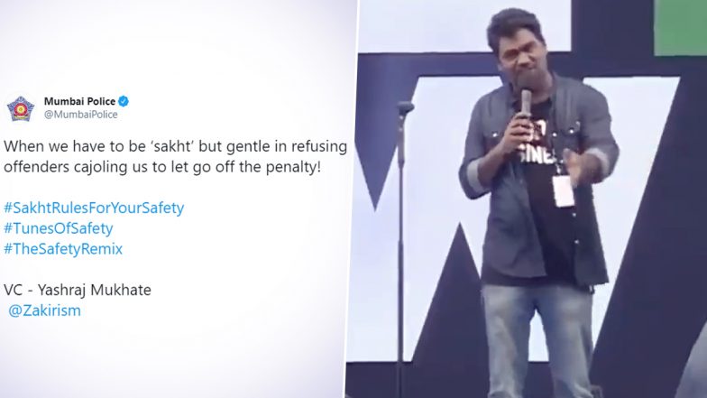Mumbai Police Twitter Account Uses Yashraj Mukhate's Video to Spread Awareness 